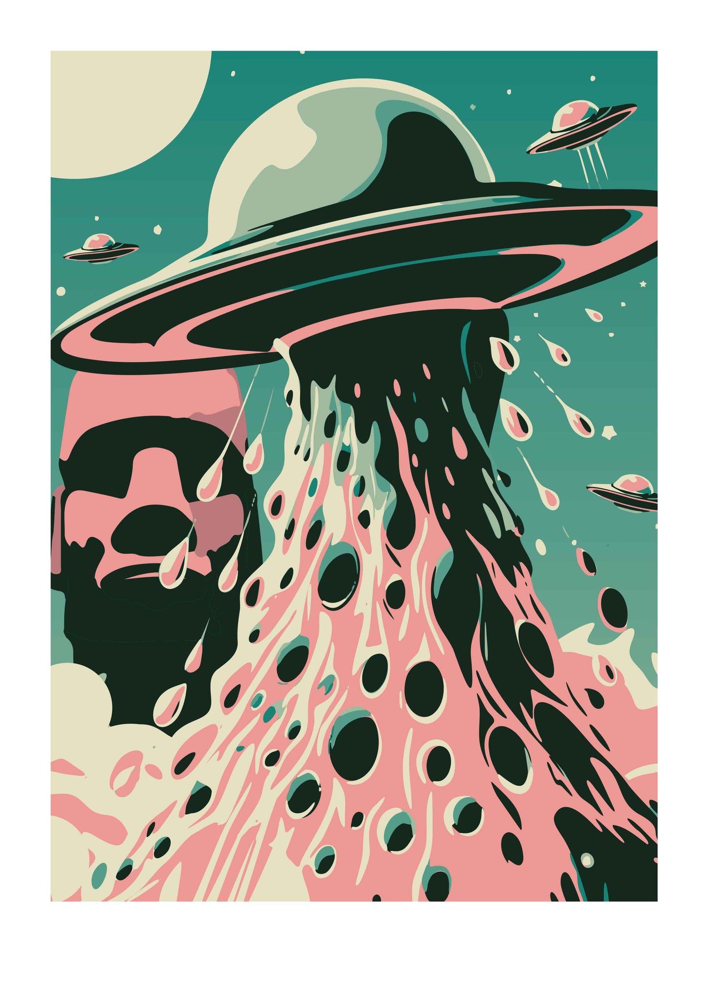 "Bloboid's Revenge" Limited, Signed, Hand Embossed Fine Art Print