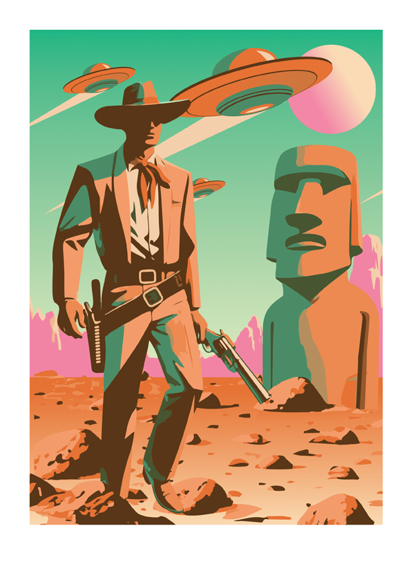 'Everything's bigger in Titan' Limited, Signed, Hand Embossed Fine Art Print