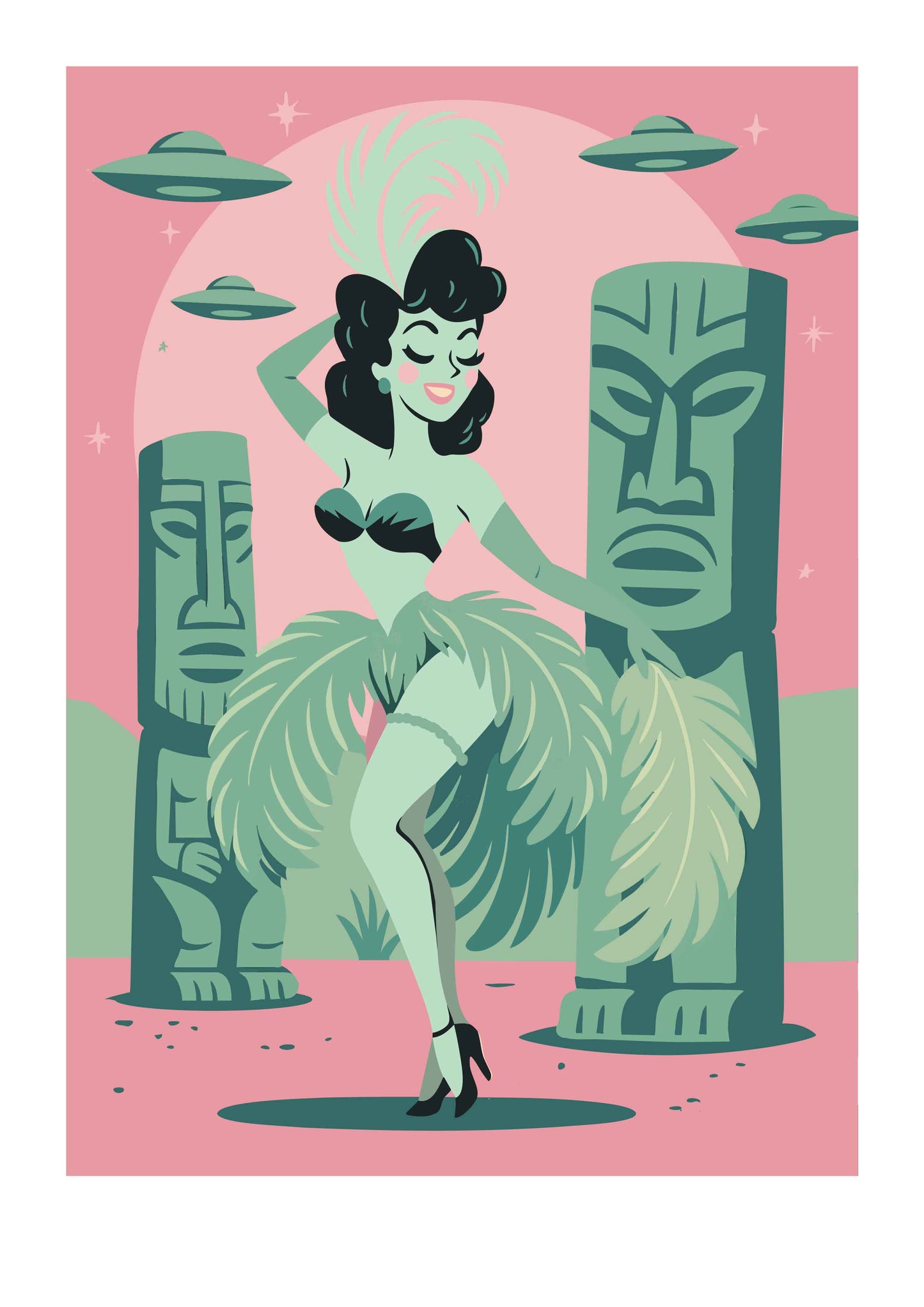 "Hot Venusian Nights" Limited, Signed, Hand Embossed Fine Art Print